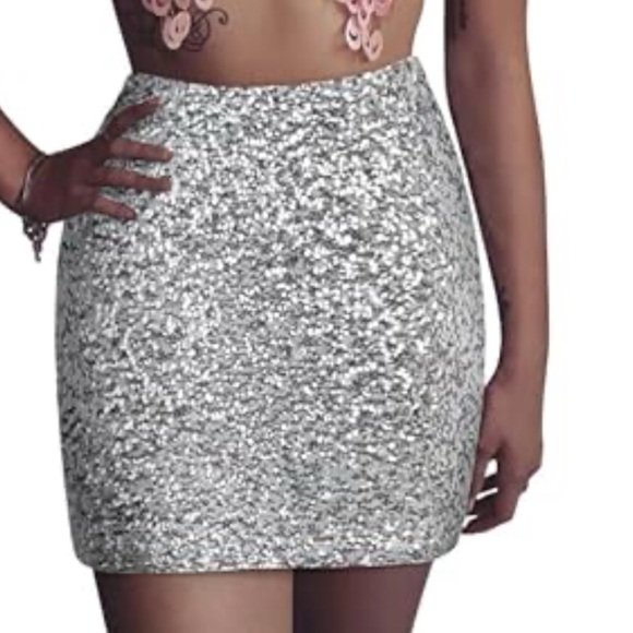 PrettyGuide Dresses & Skirts - 🌼 PrettyGuide Women's Sequin Skirt Stretchy Bodycon Sparkle